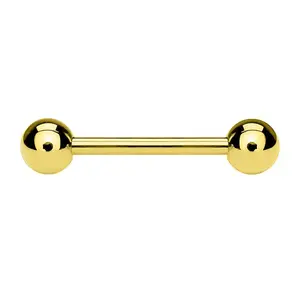 Gold PVD Stainless Steel Barbell