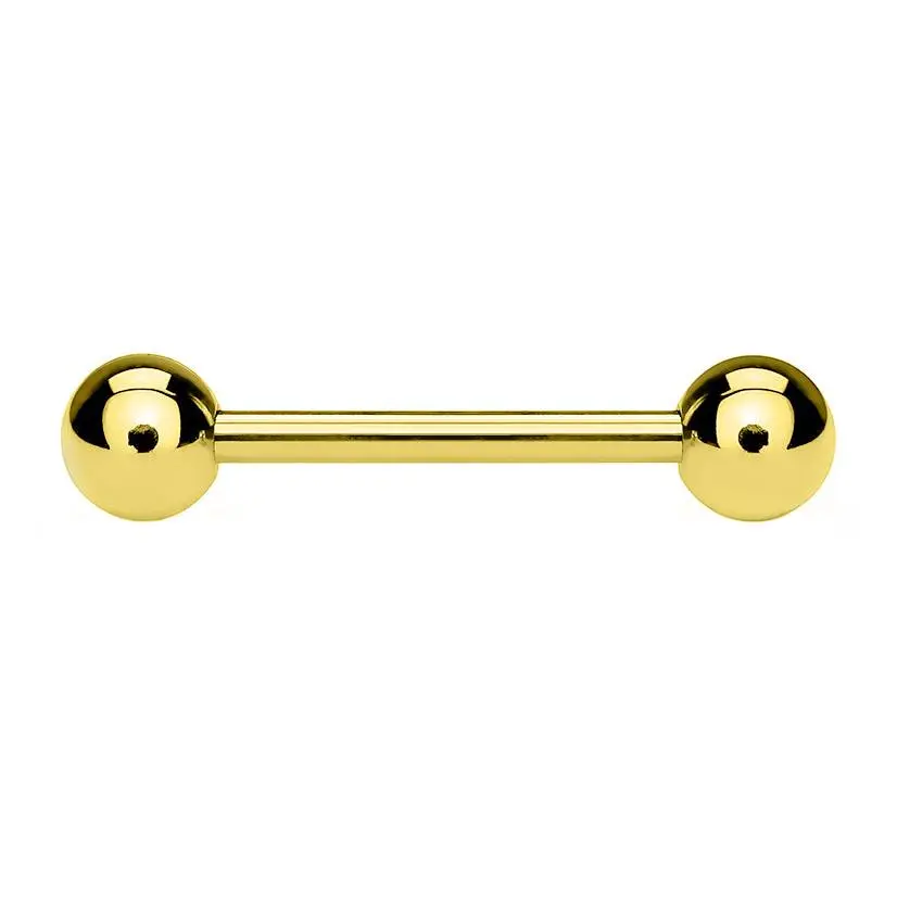 Gold PVD Stainless Steel Barbell