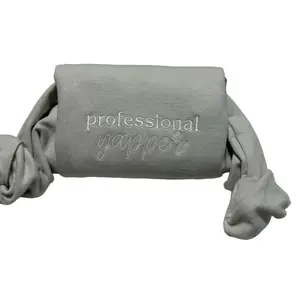 Professional yapper Embroidered Sweatshirt - Professional Women's Long Sleeve Top for Christmas Season - Pullover, Womenswear Crewneck Casual Basic Minimalist Hoodie