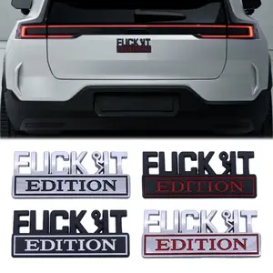 SummerVibes Fvck IT Edition Emblem, 3D Sticker Decal Car Exterior Emblems Badge, Fvck-IT Edition Emblem 3D Fender Badge Decal, 3D Fender Badge Decal Car Truck Replacement, Fit for All Cars