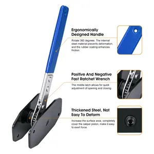 Brake Caliper Compression Tool Set, Brake Caliper Wrench, 5-In-1 Professional Brake Piston Compressor, Fits Single/dual/four-Piston Brakes
