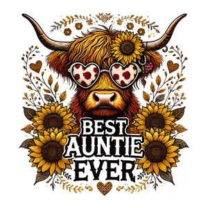 BEST AUNTIE EVER DTF TRANSFER FOR T-SHIRTS