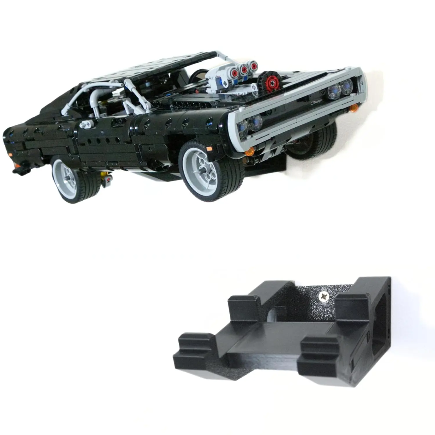 Wall Mount for Lego Technic Dom's Dodge Charger (42111) – Secure & Stylish Display Bracket, Space-Saving Mount, Easy Installation