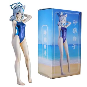 23CM Anime Game Azur Lane Sunaokami Shiroko Swimsuit Deadpool Anime Model Toy Standing Posture Gift Collection Action Figure