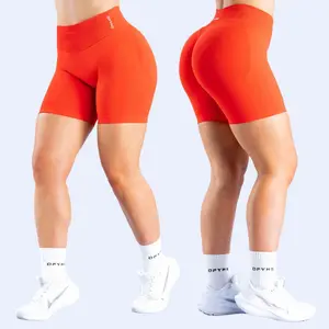 DFYNE Impact Shorts Women's Gym Shorts High Waist 4.5" Leg Length Seamless Design High Stretch Durable Fabric Subtle Glute Contour Firm Fit for Gym Yoga Activewear