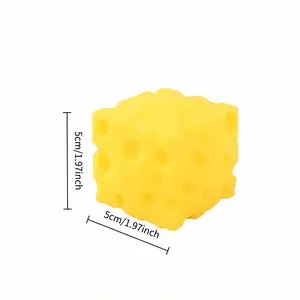 Square Cheese Squeeze Toy, Slow Rising Sensory Ball, Soft Stress Relief Fidget Toy for Kids & Adults