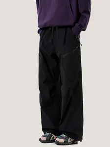 Women's Spring Athletic Lightweight Long Pants with Zipper Pockets, Stylish Fitted Straight-Leg Design for Outdoor Activities and Casual Wear Bottoms Womenswear