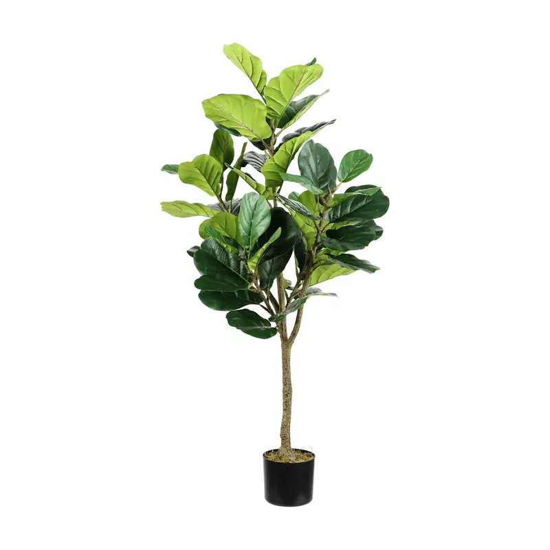 Safavieh Faux Multi Branch Fiddle Leaf Fig 72" Potted Tree
