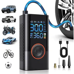 Tire Inflator Portable Air Compressor Portable Cordless Mini Air Pump with Digital Pressure Gauge 150PSI 3X Fast Inflation and A ladder  darning  tool