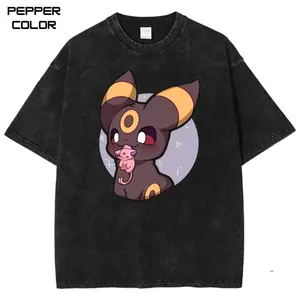 Vintage Umbreon Graphic T-Shirt, PKM Shirt, Anime Shirt, Anime Merch, Stylish Crew Neck Short Sleeve T-Shirt, Unisex Streetwear for Men Women, Anime Lover Gift