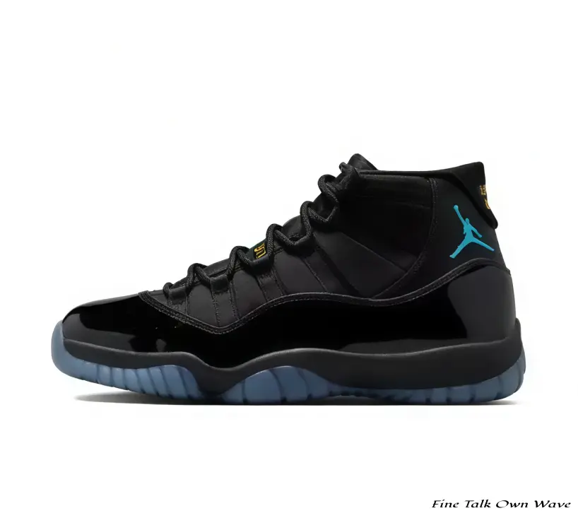 High Top Basketball Sneakers | Patent Leather & Fabric Upper | All Black Tone | Black Midsole | Translucent Cyan Rubber Outsole | For Basketball Daily Street Wear
