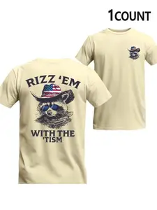 Rizze'm with The 'Tism' Print Tee, Regular Fit Casual Short Sleeve T-Shirt for Summer, new shirt trending unisex