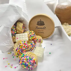 Bundt Cake Wax Melts - Assorted Sweets with Colorful Sprinkles, Small Business Jar for Candle Decor & Freshener Decoration - Table sweet candles handmade candle wickless teacup three wick blueberry cobbler money Honeycomb Coconut le labo bookish gift bonu
