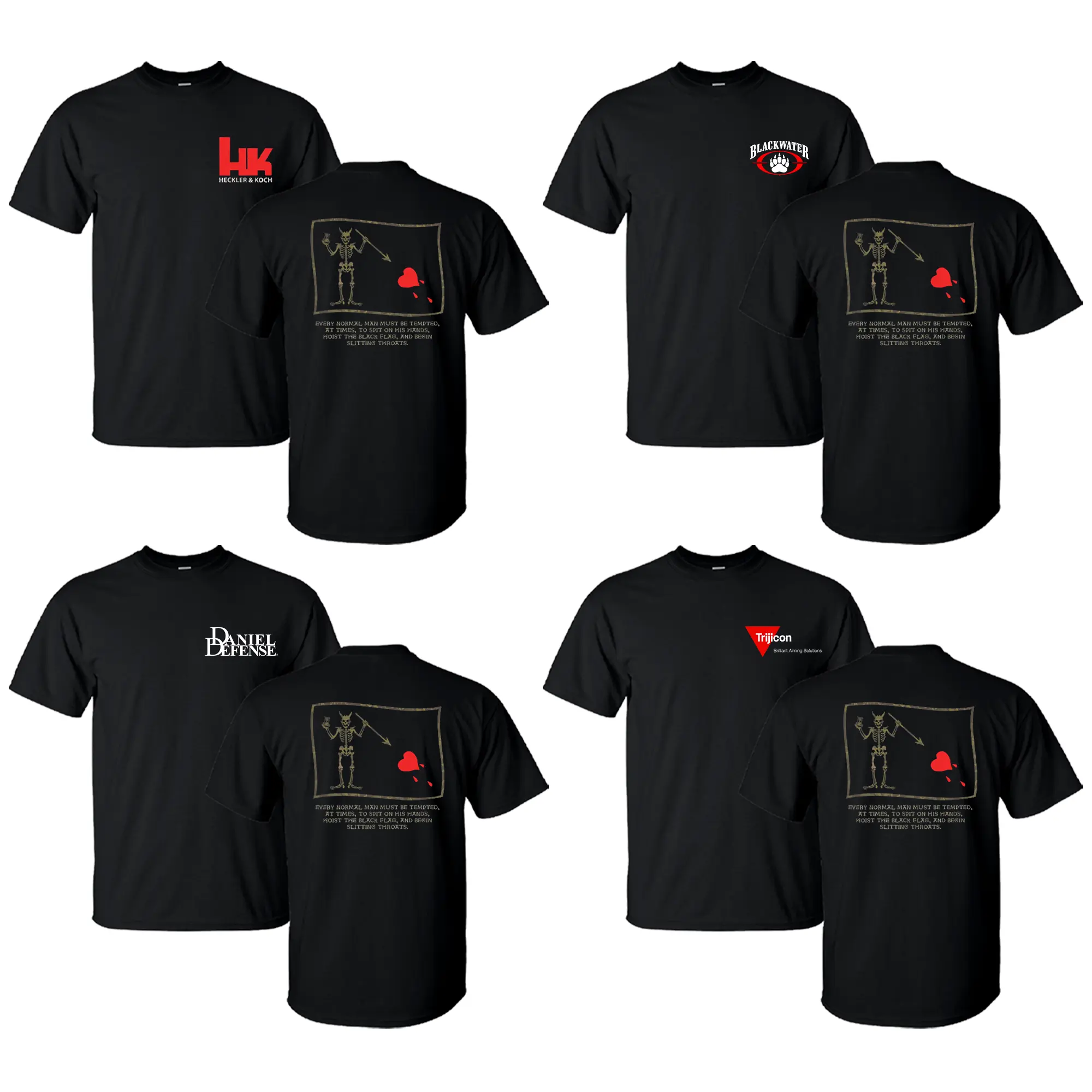 [COLLECTION] Hoist The Black Flag Skull Warrior T-Shirt/Hoodie With Dark Military Inspired Graphic And Chaos Driven Message, Streetwear Tactical Tee For Men With Rebel Energy And Bold Style