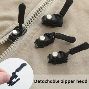 Zipper Repairer 15pcs Zipper Repairer | 3 Sizes Detachable Suitable for Bags, Jackets, Clothes, Shoes, Boots Home Tool-Free Replacement Zipper Locks