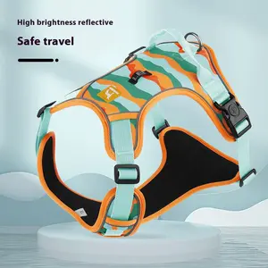 Dog Chest And Back high beightness  Reflective Commuter Hand Holding Rope - Easy to Fit No-Pull Design - Safe Secure and Comfortable - Ideal for All Dogs - Chafe-Resistant Lightweight Straps - Adjustable Straps for Perfect Fi  Night Walking Safety