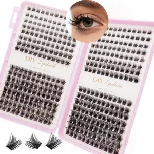 384pcs Individual Lashes Eyelash Book Clusters, Extensions False Eyelash DIY at Home, Cluster Eyelash Extensions Makeup
