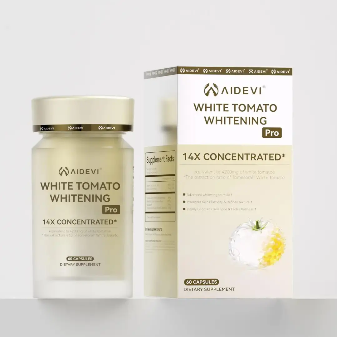AIDEVI White Tomato Pro Dietary Supplement, 14X Concentrated Formula, Equivalent to 4200mg White Tomato per Serving, 60 Capsules