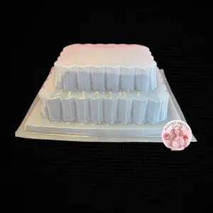 Molde de plástico para gelatina - molde de dos pisos en forma rectangular