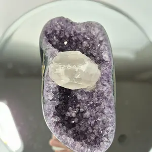 Super Rare Amethyst Boat formation with Calcite Bridge - 3.535 lbs One of a Kind Statement Crystal Specimen