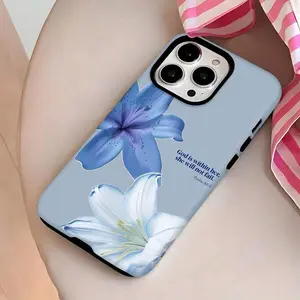 This blue floral pattern 2-in-1 shockproof phone case is compatible with iPhone 17, 16, 15, 14, 13, 12, 11, 17 Pro Max, and Pro Plus Air. The Samsung S23-26FE ULTRA 5G series is an ideal gift for boyfriends/girlfriends or family members for holidays.