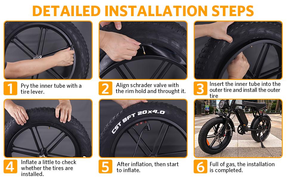OUXI 20x4.0 Puncture-Resistant Folding Fat Tire Tube - Heavy-Duty Butyl Rubber, Seamless Fit, Directional Tread Replacement for MTB, Ebike Mountain Bike Components & Parts, Knobby Tire Components & Parts, Fat Tire Components & Parts tiktokshopbacktoschool OUXI 20x4.0 Puncture-Resistant Folding Fat Tire Tube - Heavy-Duty Butyl Rubber, Seamless Fit, Directional Tread Replacement for MTB, Ebike Mountain Bike Components & Parts, Knobby Tire Components & Parts, Fat Tire Components & Parts tiktokshopbacktoschool