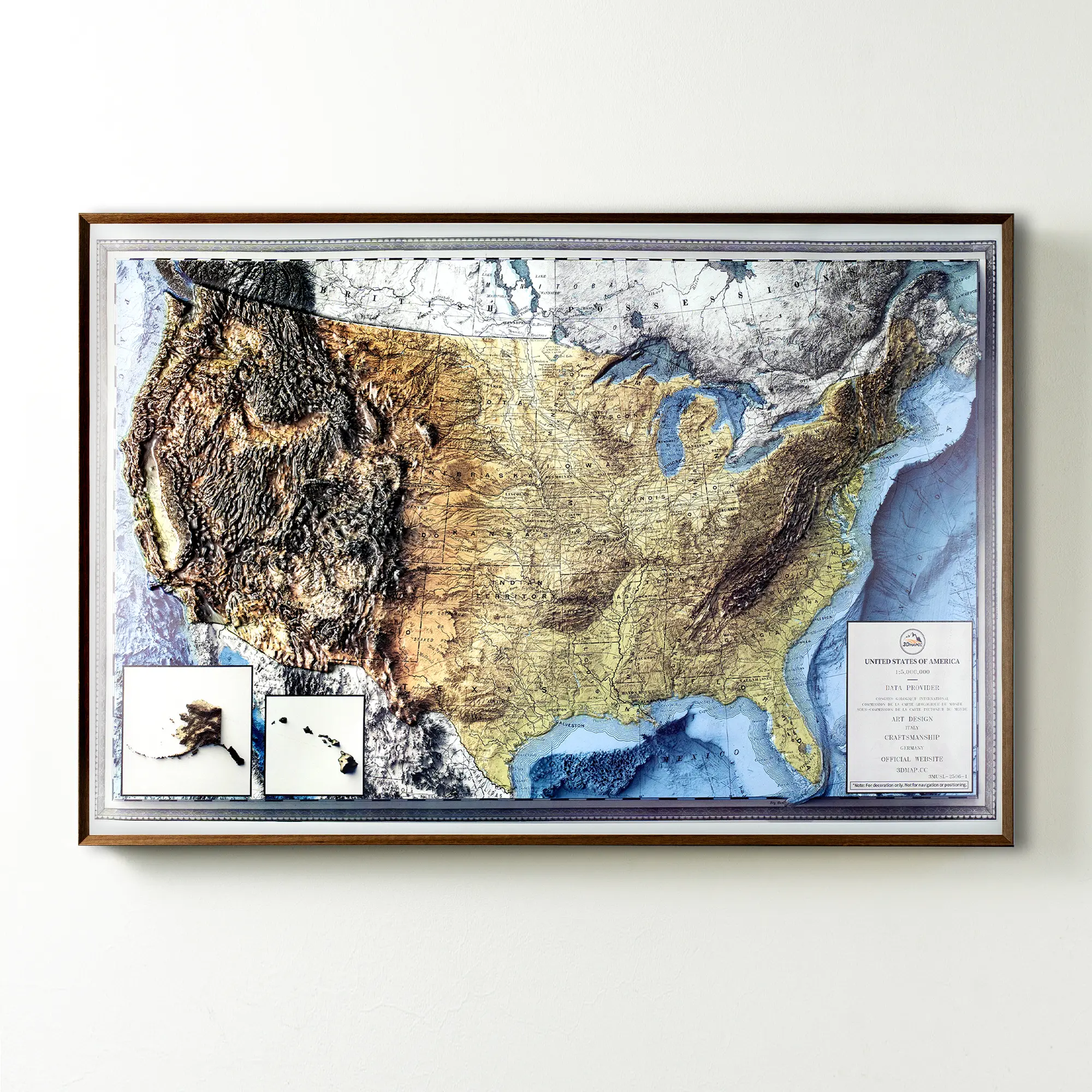 3D USA Terrain Map