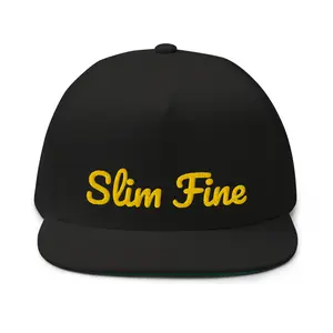 Slim Fine Flat Bill Cap
