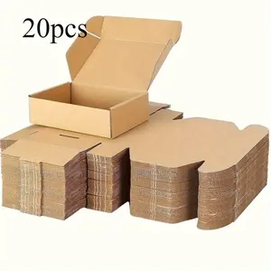 20 Small Durable Paper Mail Boxes, Ideal for Small Businesses, Crafts, Gift Packaging, Secure Storage, Simple Design, Minimalist, Strong Structure