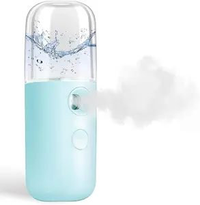 Portable Nano Facial Steamer, USB Rechargeable Mist Sprayer with 30ml Visual Water Tank, Moisturizing & Hydrating Device for Face, Makeup, Skincare, and Eyelash Extensions
