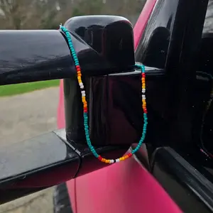 Handmade Western Beaded Necklace - Sunset, Multicolor Beads, Casual Style, Ideal for Everyday Wear