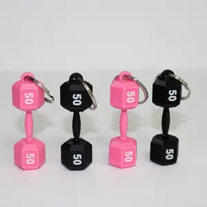 Dumbbell Keychain | Mini Gym Weight Keychain for Lifters | Fitness Gift, Gym Bag Accessory, Workout Key Ring, Bodybuilding Charm