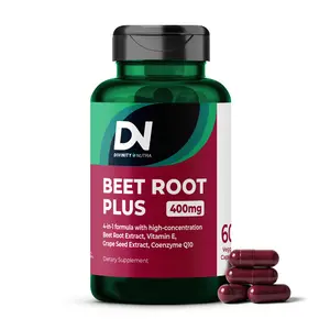 Divinity Nutra Beet Root Plus- Organic Beetroot Capsules for Blood Flow & Heart Health - 60 Vegan Capsules - US Formulated