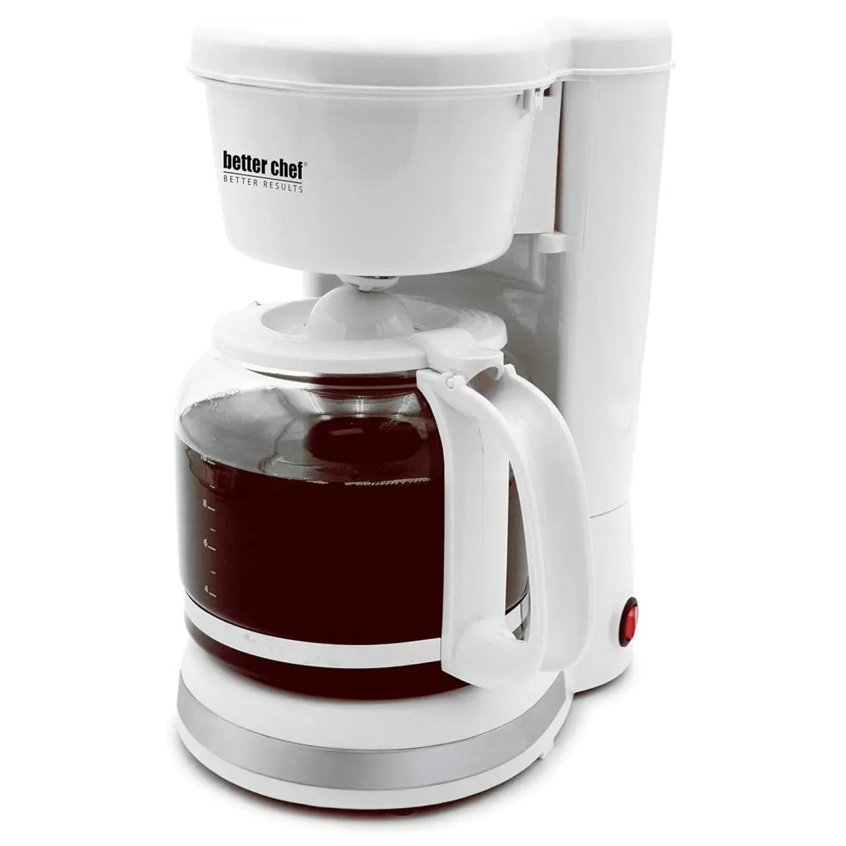 Better Chef 12-Cup Pause 'n Serve Coffee Maker - White, Compatible with Espresso Making, Espresso Maker