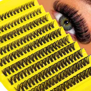 8-16mm D Curl 200pcs 40D Eyelashes, Mixed Lengths, Natural Fluffy Cluster, Thick DIY Eyelash Kit, Reusable Makeup Tools, Eyelash Cluster, Eyelash Cluster, Individual False Eyelashes, Eyelashes, False Eyelashes