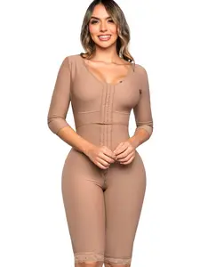SMI7162 SUBLIME Women's Full Body Shaper with Lace Trim and Half Sleeves for Comfort and Support