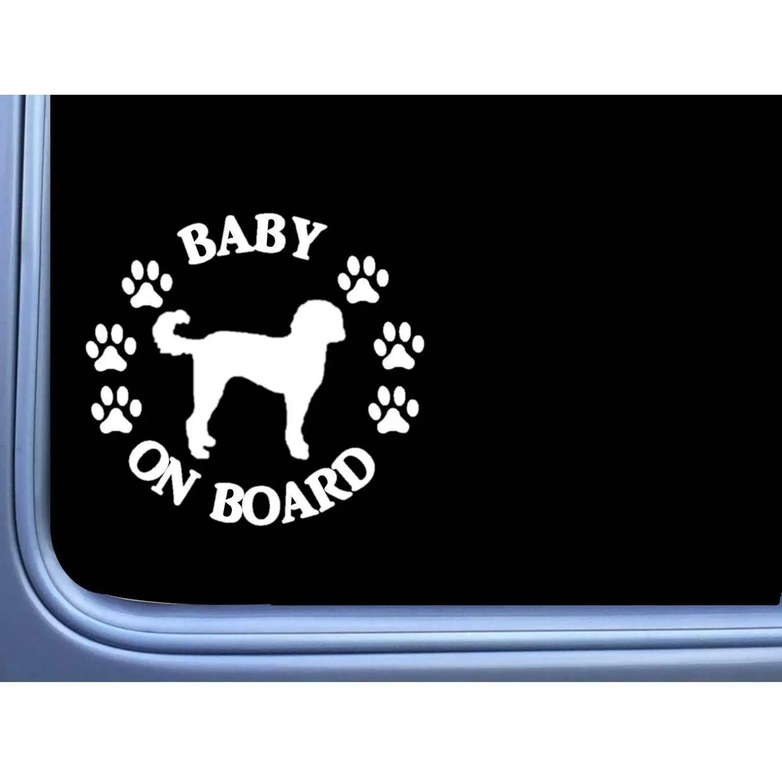 Baby on Board Labradoodle L528 6" Sticker goldendoodle dog decal