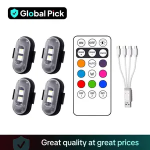 Car LED Light, Multifunctional Car LED Warning Light, Rechargeable Wireless Car Light with Remote Control, Decorative Light, Motorcycle, Truck