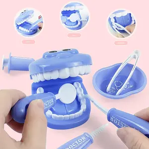 9-Piece Dentist Toy Set, Kids Pretend Play Toothbrush Practice Oral Care Model Kit, Interactive Role-Playing Toys for Children