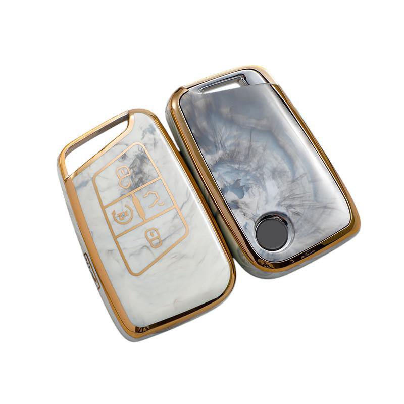 Volkswagen Key Fob Cover Compatible with VW Atlas Golf Alltrack Jetta Passat Tiguan Smart 4 Buttons Key Fob 2018-2022