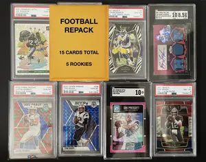 NFL FOOTBALL Repacks - 15 Cards - 5 Rookies