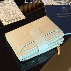 Korean Stone Pattern Short Wallet – Multi-Functional Foldable Leather Wallet with Multiple Card Slots, Compact Stylish Organizer for Daily Use, Travel, Work, Commuting & Gift