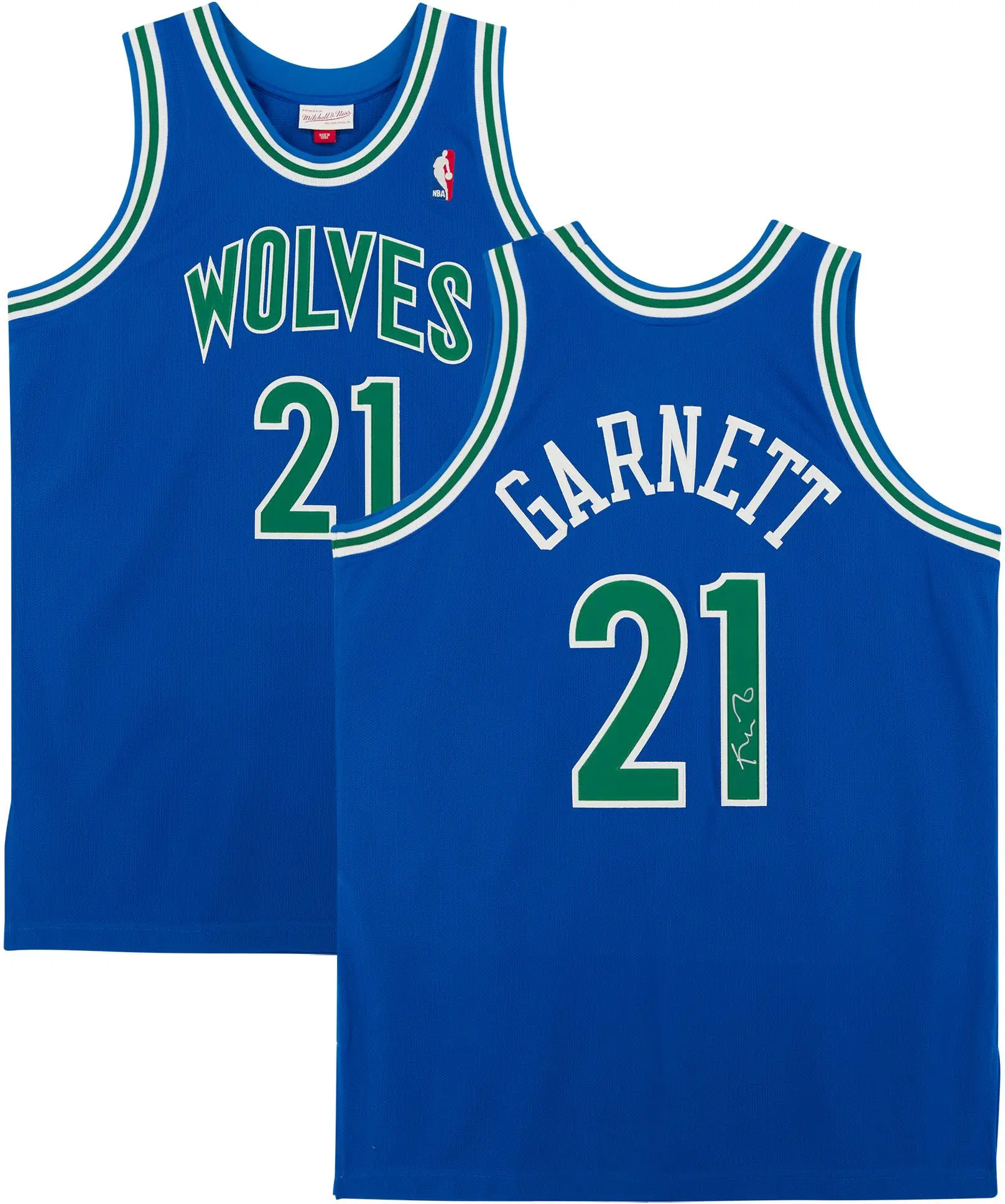 Kevin Garnett Minnesota Timberwolves Autographed Blue 1995-1996 Mitchell and Ness Authentic Jersey - Fanatics Authentic Certified