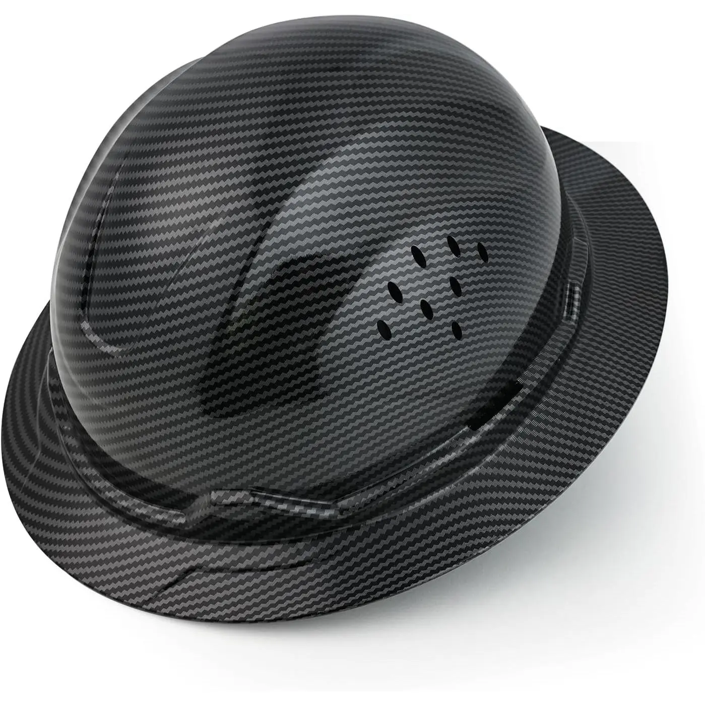 Full Brim Hard Hat with Vent Holes & 6-Point Ratchet Liner, Adult Construction Safety Helmet adjustable mesh snapback