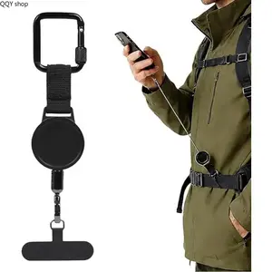 【Summervibes】Anti-Theft Outdoor Phone Lanyard, Retractable Phone Tether with Locking Carabiner Clip, Heavy Duty Secure Cell Phone Strap, Portable Anti-Lost Safety Accessory Perfect for Hiking, Skiing, Rock Climbing, Fishing and All Outdoor Adventures