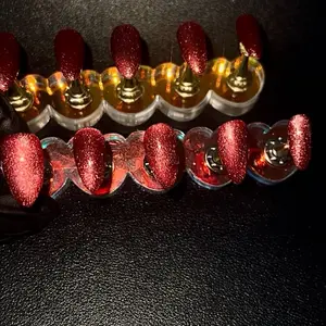Katelynn Skye Santa’s Sparkly Sleigh Christmas Cat Eye Press on Nails
