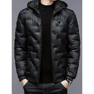 Men's Jacket with Hooded Windbreaker