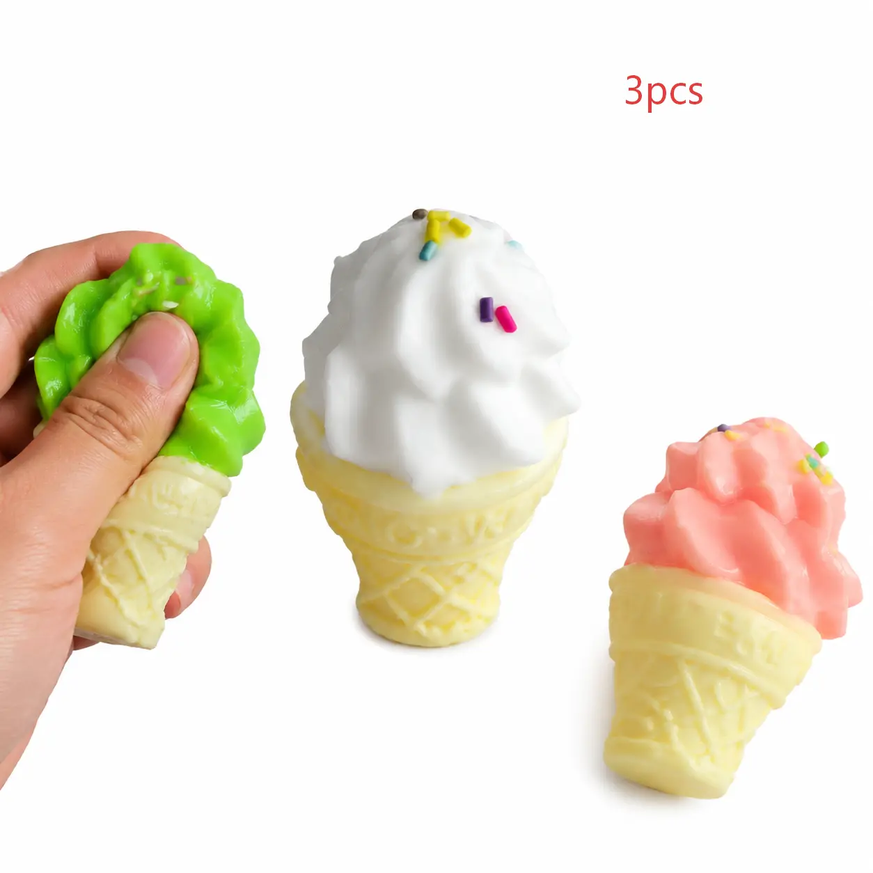 Cute Cupcake Squishy Toy, Safe Silicone Stress Relief Squeeze Toy, Non-Toxic Slow Rising Fidget Toy for Anxiety, Kawaii Dessert Decompression Toy