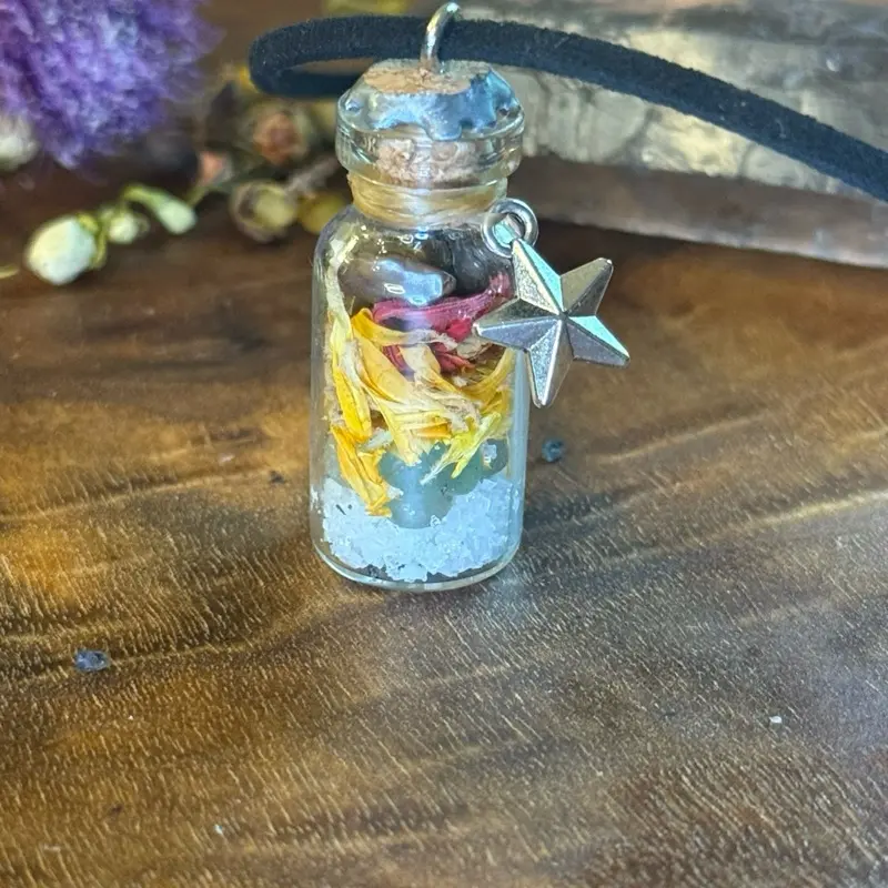 Good Luck Ward! Witches Spell Bottle - Bone Magick