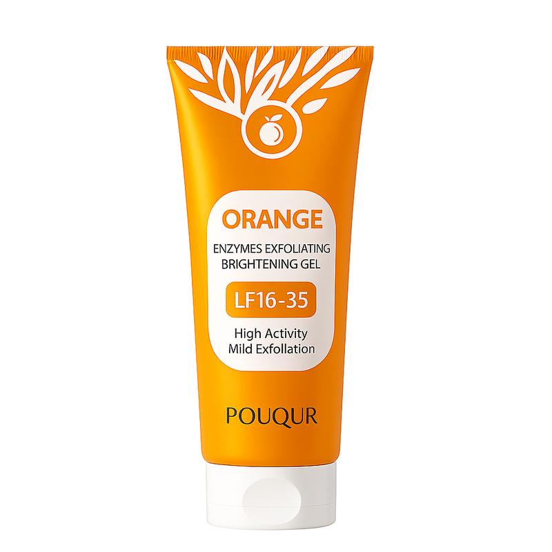 Orange Exfoliating Gel, Vitamin C Face & Body Scrub, Deep Cleansing Peeling Gel, Brightening Facial Exfoliator, Dead Skin Remover, Gentle Daily Skincare, Gift for Back to School